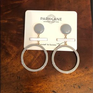 Park Lane Gray/White Enamel Luca Earrings